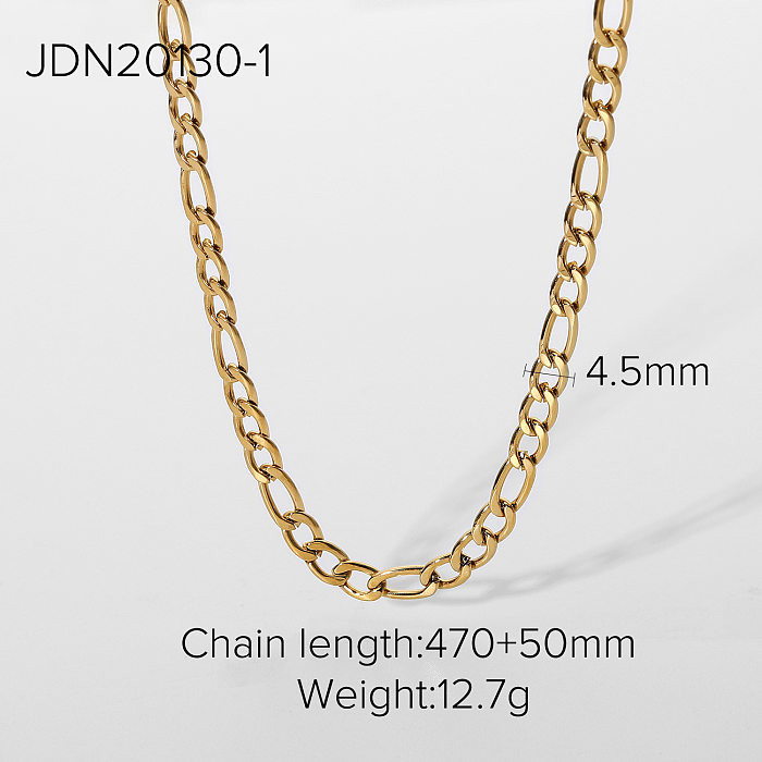 Stainless Steel Figaro Chain Necklace wholesale jewelry jewelry