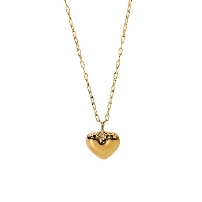 wholesale jewelry heart pendant stainless steel necklace jewelry