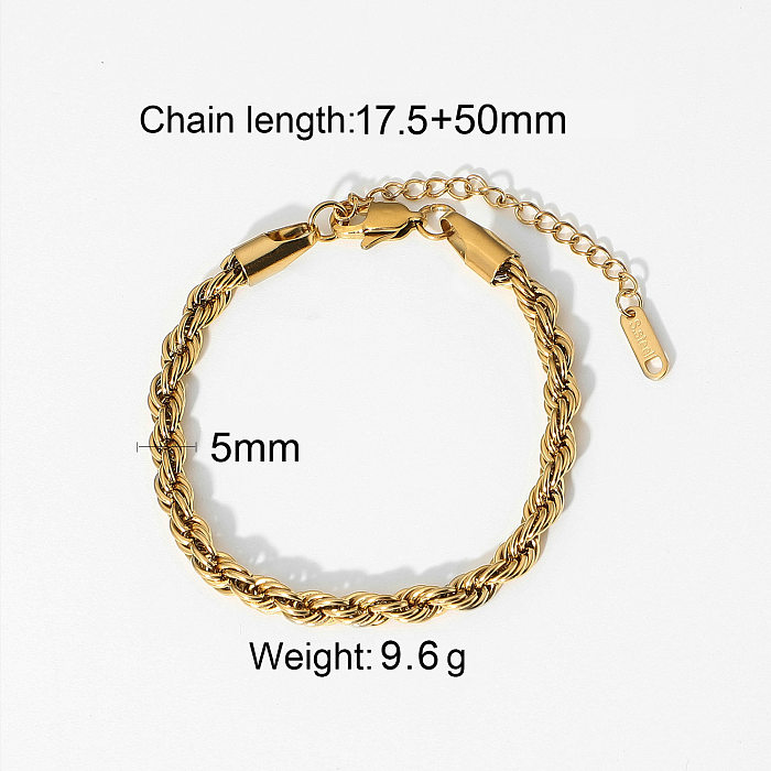 Retro Geometric Stainless Steel Bracelets Stripe Stainless Steel Bracelets