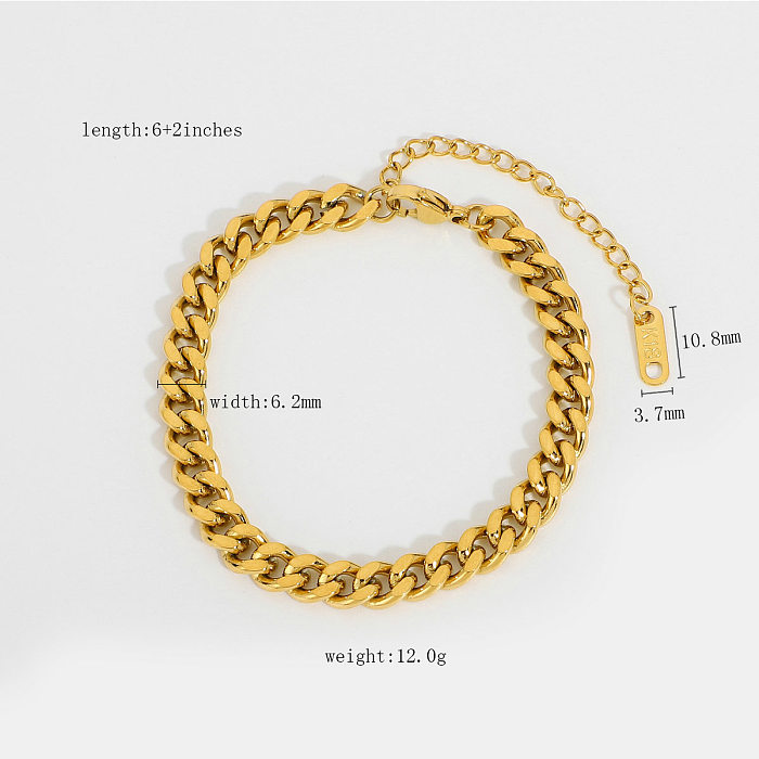 Retro Geometric Stainless Steel Bracelets Stripe Stainless Steel Bracelets