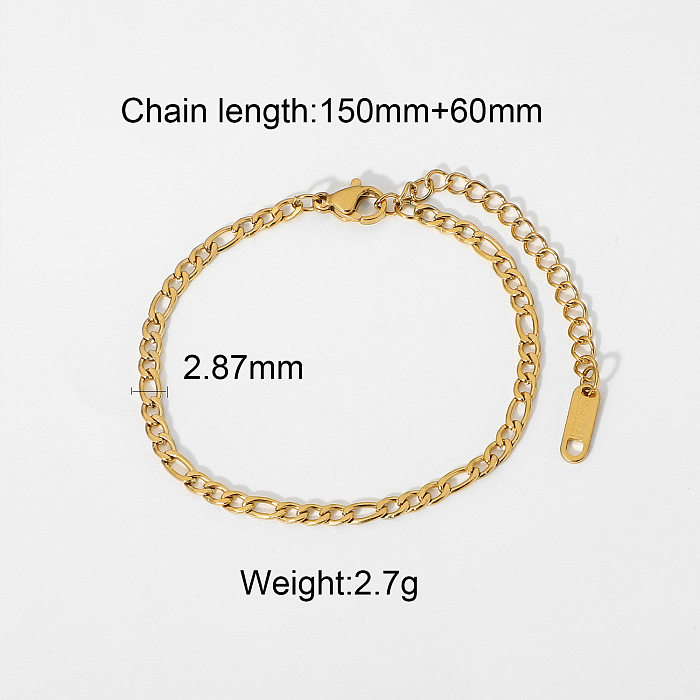 fashion electroplating goldplated stainless steel bracelet