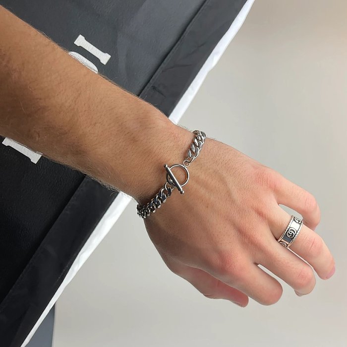 Fashion Stainless Steel Geometric Pattern Bracelet Daily Unset Stainless Steel Bracelets