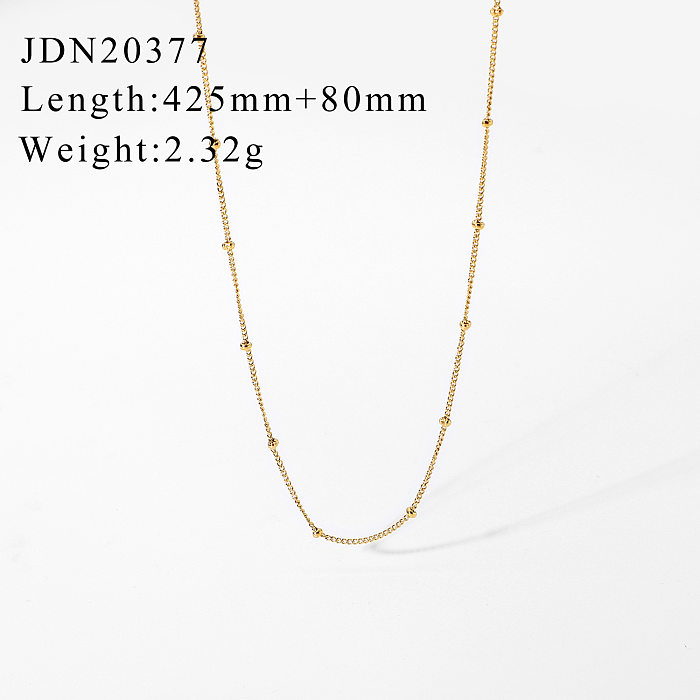 European and American Ins RustFree Waterproof Stainless Steel Fine Bead Necklace Necklace Womens Minimalist Fashion Ornament
