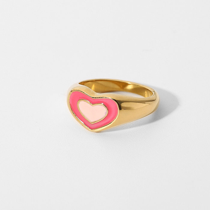 fashion stainless steel heart ring