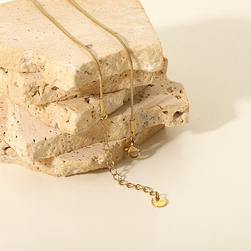 fashion simple 14K gold stainless steel Ushaped necklace