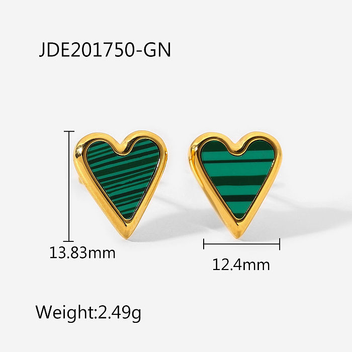 Fashion Geometric Heart Shape Butterfly Stainless Steel Earrings Plating Stainless Steel Earrings