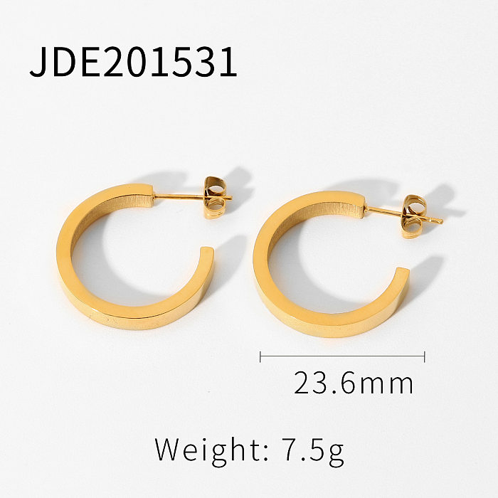 wholesale jewelry Cshaped stainless steel opening earrings jewelry