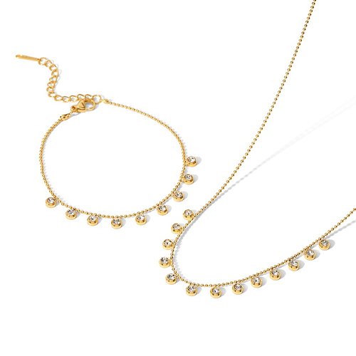 Fashion Geometric Stainless Steel Necklace Plating Stainless Steel Necklaces