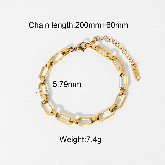 Retro Geometric Stainless Steel Bracelets Stripe Stainless Steel Bracelets