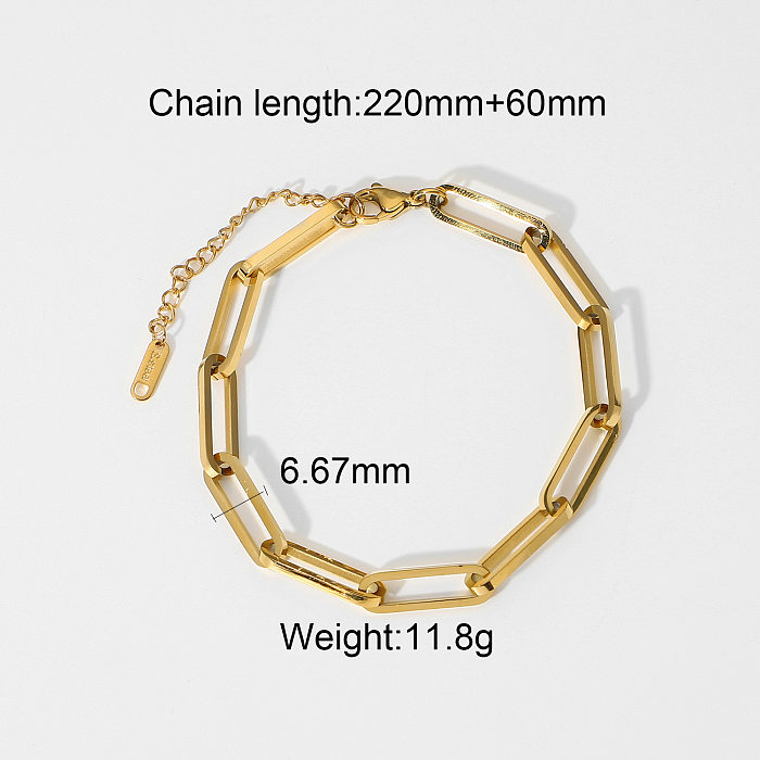 Retro Geometric Stainless Steel Bracelets Stripe Stainless Steel Bracelets