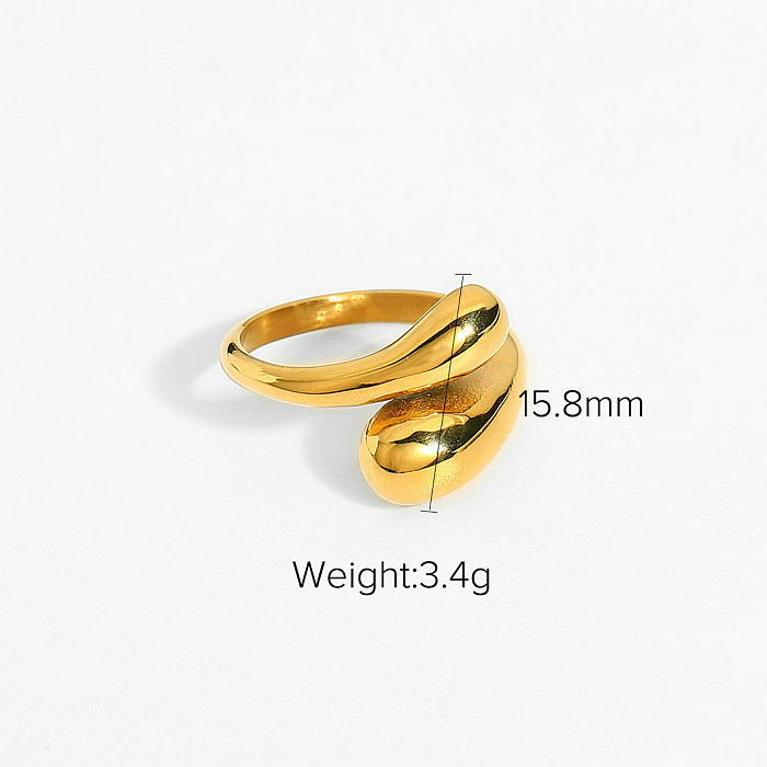 New fashion simple style goldplated stainless steel chunky ring