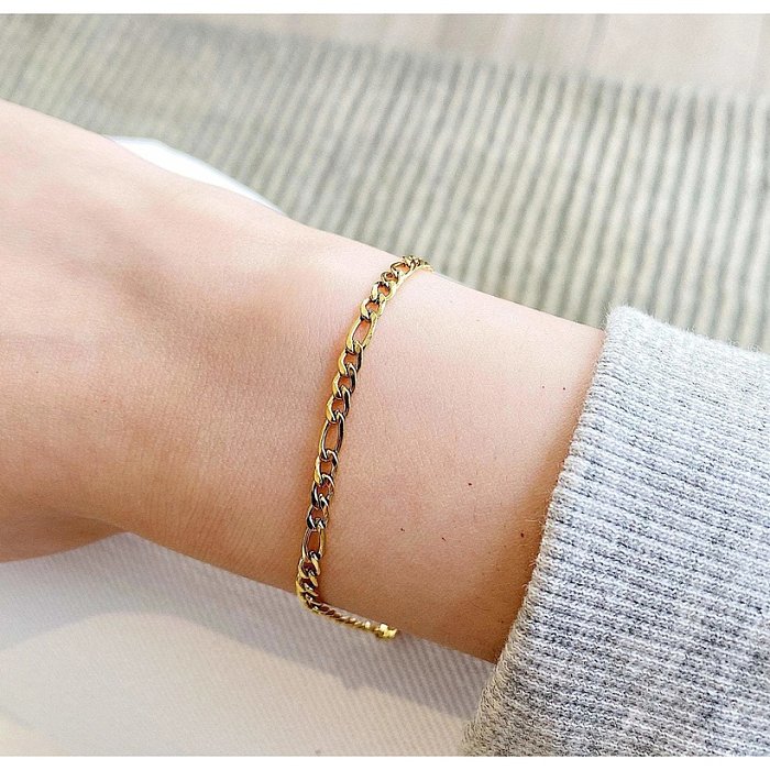 fashion electroplating goldplated stainless steel bracelet