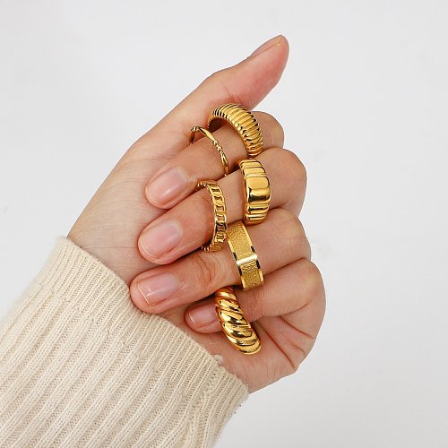 fashion style new Gold Plated Stainless Steel Ring