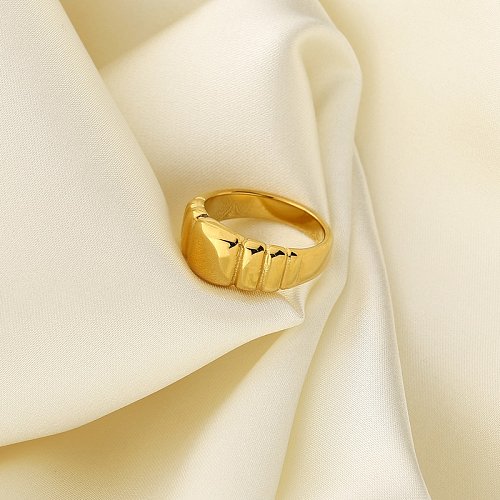 Fashion goldplated body titanium steel horn ring