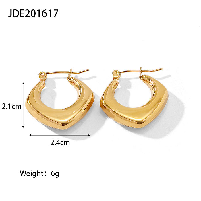 Fashion Geometric Stainless Steel Earrings Gold Plated Stainless Steel Earrings