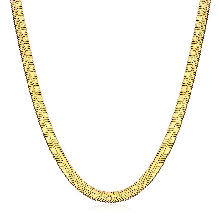 wholesale simple snake bone chain stainless steel necklace jewelry