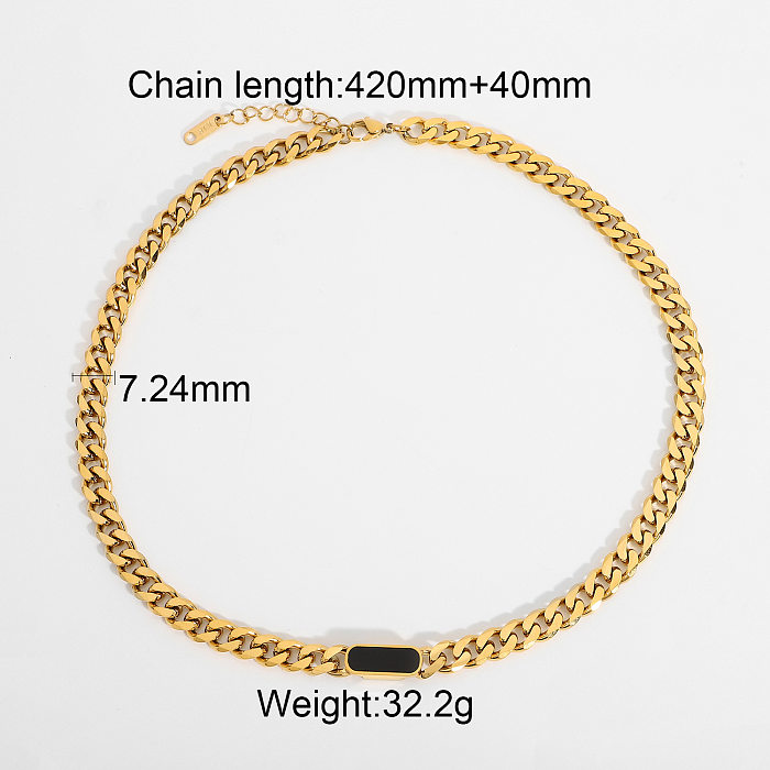 Twisted Cuban Chain 18K Gold Plated Stainless Steel Necklace Hip Hop Necklace Wholesale