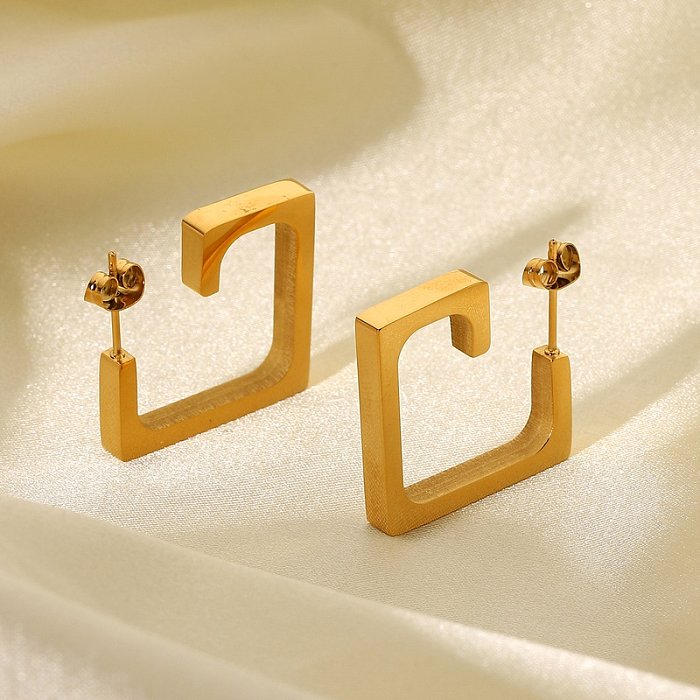 المجوهرات بالجملة Gshape هندسية الفولاذ المقاوم للصدأ الأزياء الأقراط والمجوهرات