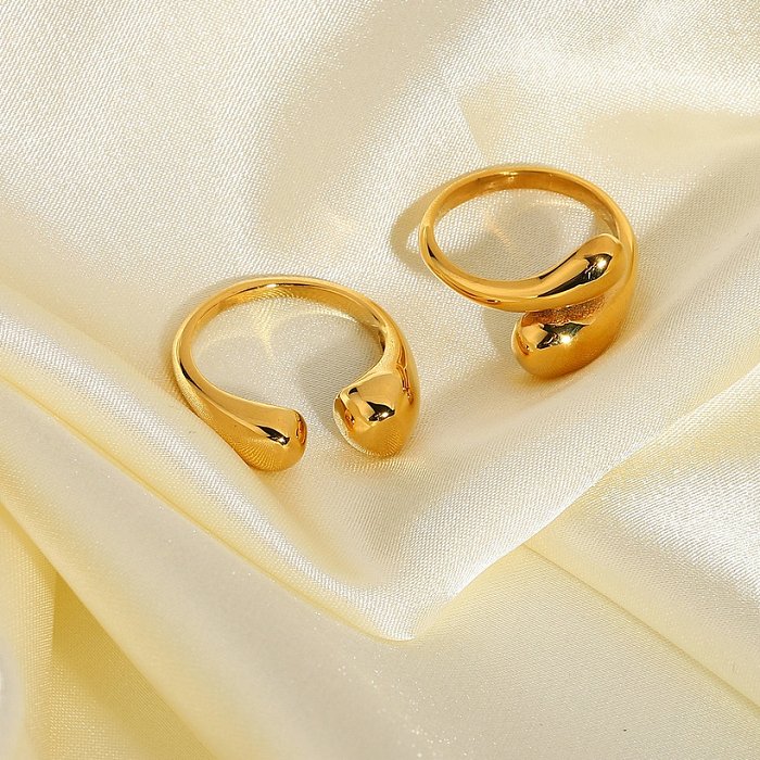 New fashion simple style goldplated stainless steel chunky ring