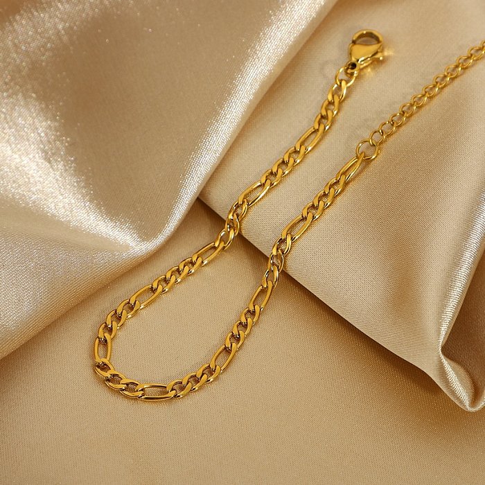 pulsera de acero inoxidable chapada en oro galvanoplastia de moda