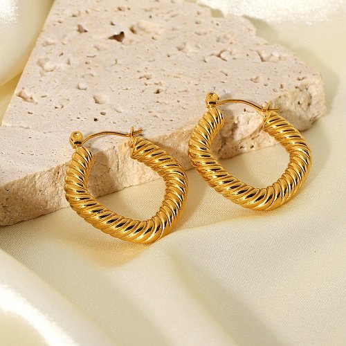 wholesale jewelry geometric winding Cshaped stainless steel earrings jewelry