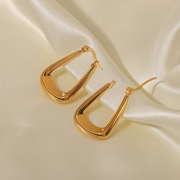 Geometrische Edelstahl-Ohrringe des einfachen Stils, die Edelstahl-Ohrringe überziehen