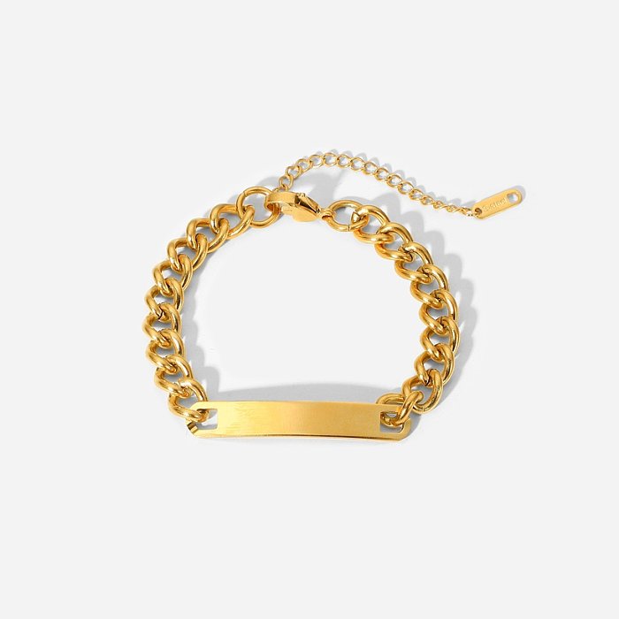 Cuban stainless steel goldplated ladies mens hiphop bracelet jewelry