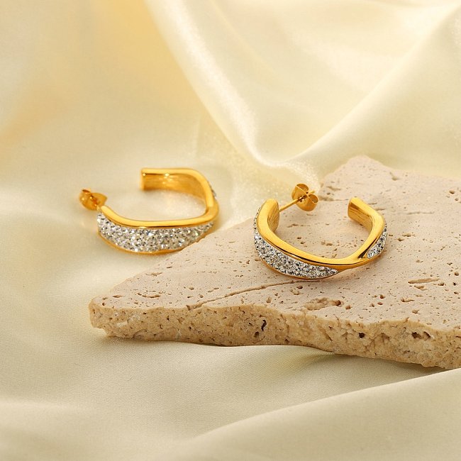 wholesale jewelry stainless steel cross diamond earrings jewelry