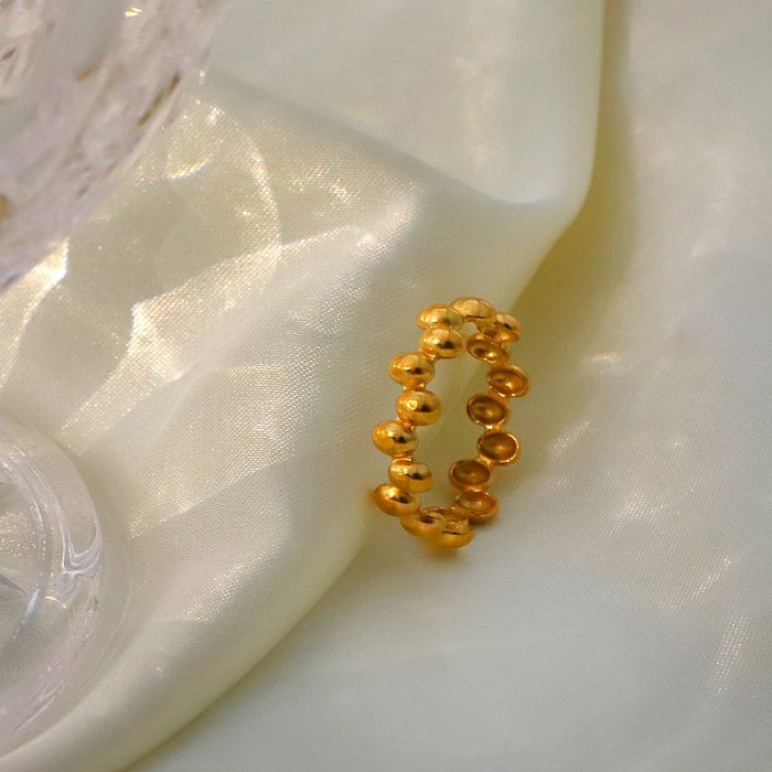جديد التيتانيوم الصلب تصفيح 18 كيلو الذهب الفولاذ المقاوم للصدأ الصغيرة حلقة مفتوحة قبعة صغيرة الذهب