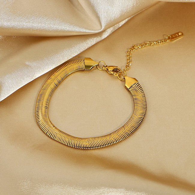 vente en gros bijoux chaîne en os de serpent bracelet en acier inoxydable bijoux