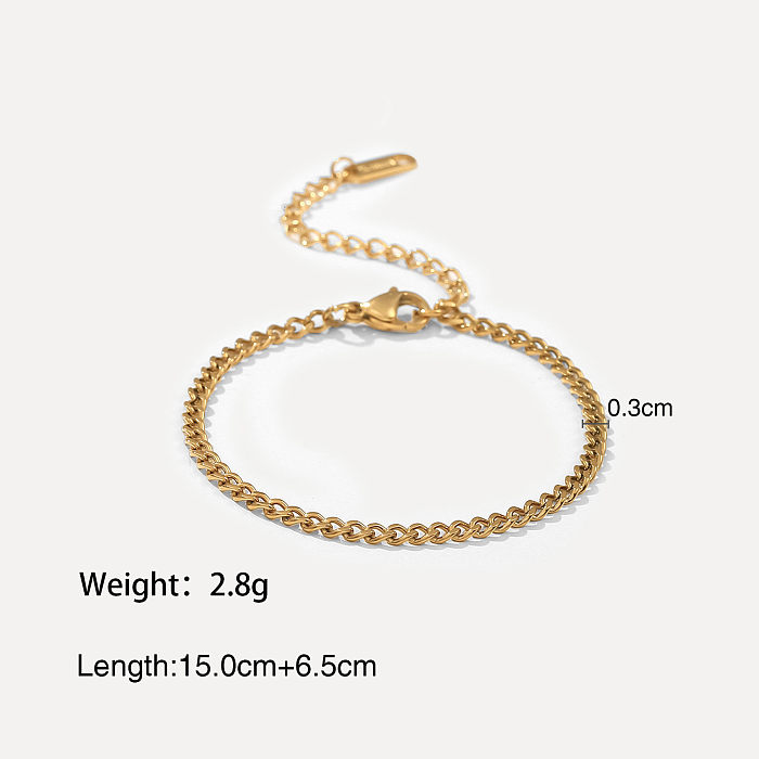 Retro Geometric Stainless Steel Bracelets Stripe Stainless Steel Bracelets