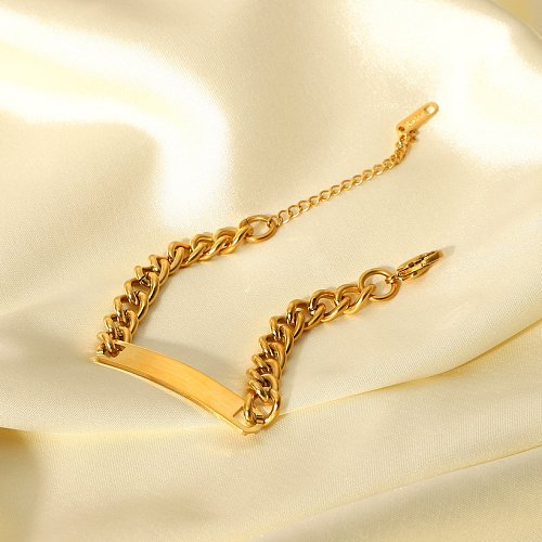 Cuban stainless steel goldplated ladies mens hiphop bracelet jewelry