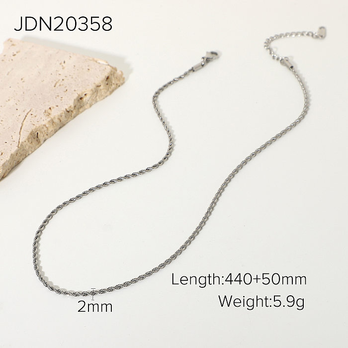 wholesale jewelry fine twisted chain stainless steel necklace jewelry