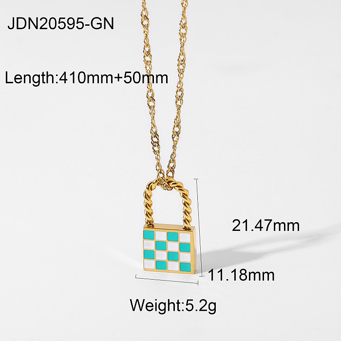 bijoux en gros de collier de treillis de couleur de contraste de l'acier inoxydable 18K de mode