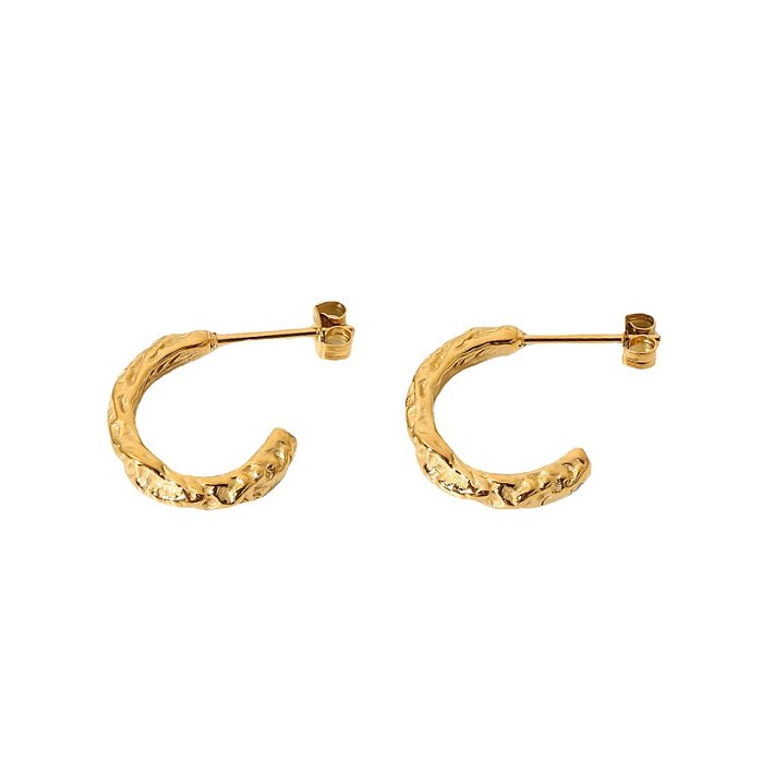 wholesale jewelry Cshaped irregular stainless steel fashion earrings jewelry