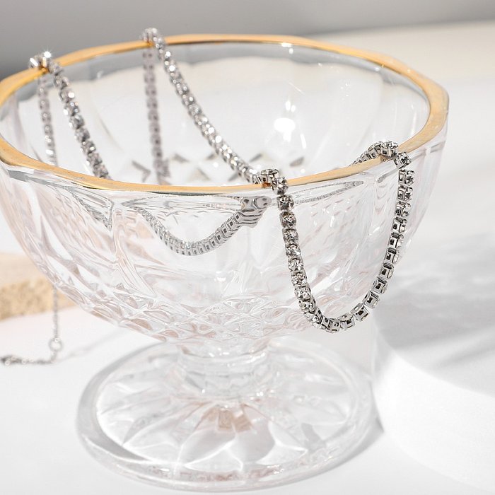 colar de zircão cúbico de aço inoxidável banhado a ouro fashion atacado jóias
