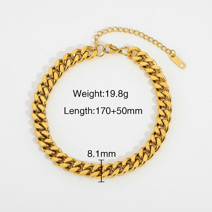 Retro Geometric Stainless Steel Bracelets Stripe Stainless Steel Bracelets