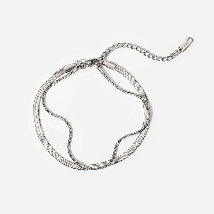 MenS Fashion Simple Style Geometric Stainless Steel Bracelets No Inlaid Stainless Steel Bracelets