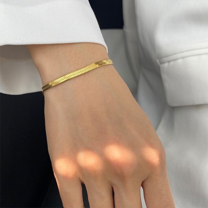 Gland de bracelets en acier inoxydable géométrique de style simple