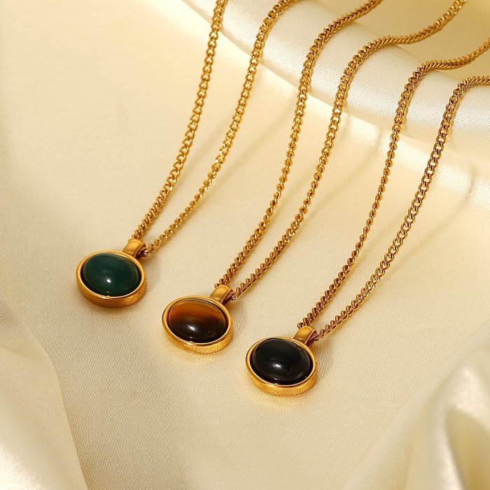 Fashion Sunshine Disc Pendant Gold Plated Stainless Steel Coin Necklace Jewelry