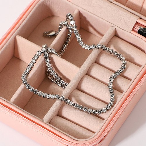 fashion goldplated stainless steel cubic zircon necklace wholesale jewelry
