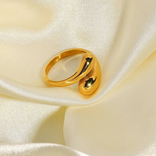 Neuer, schlichter, klobiger Ring aus vergoldetem Edelstahl