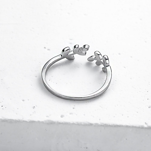 anéis em forma de folha de prata esterlina anéis de promessa de prata esterlina anéis de casamento de prata para mulheres