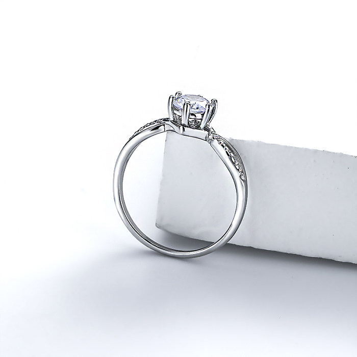 Anéis de prata esterlina personalizados para fabricante de mulheres e anéis de noivado moissanite acessíveis
