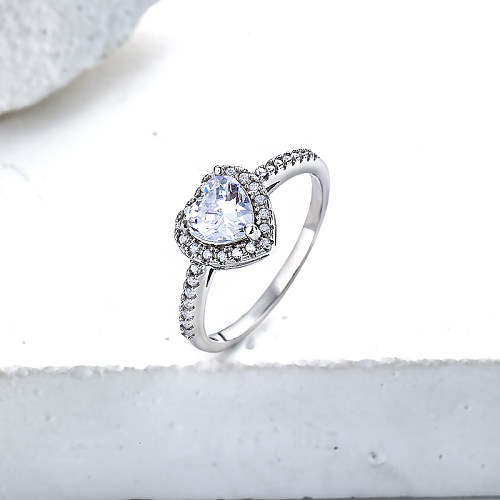 Anéis de noivado de prata esterlina 925 para mulheres Anéis de noivado moissanite de prata esterlina 925