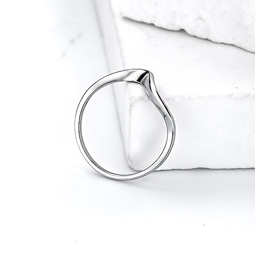 Anéis de formato irregular de prata 925 para mulheres Anéis de noivado de prata esterlina 925