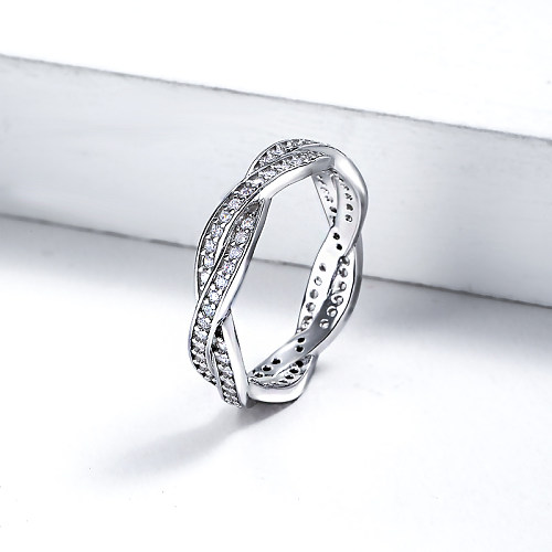 bagues de fiançailles en argent bagues en argent sterling avec diamants personnalisés pour femmes fournisseur de porcelaine