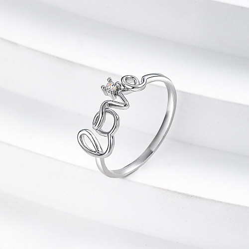 Anéis de joias finas Anel de amor feminino personalizado