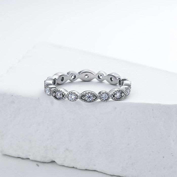 925 Sterling Silber Diamant Verlobungsringe für Frauen Großhandel 925 Sterling Silber Ringe