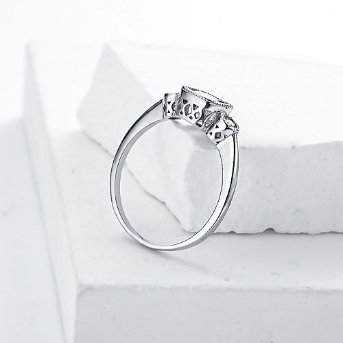 bagues de fiançailles moissanite personnalisées fiançailles moissanite bague de fiançailles trois pierres pour femmes